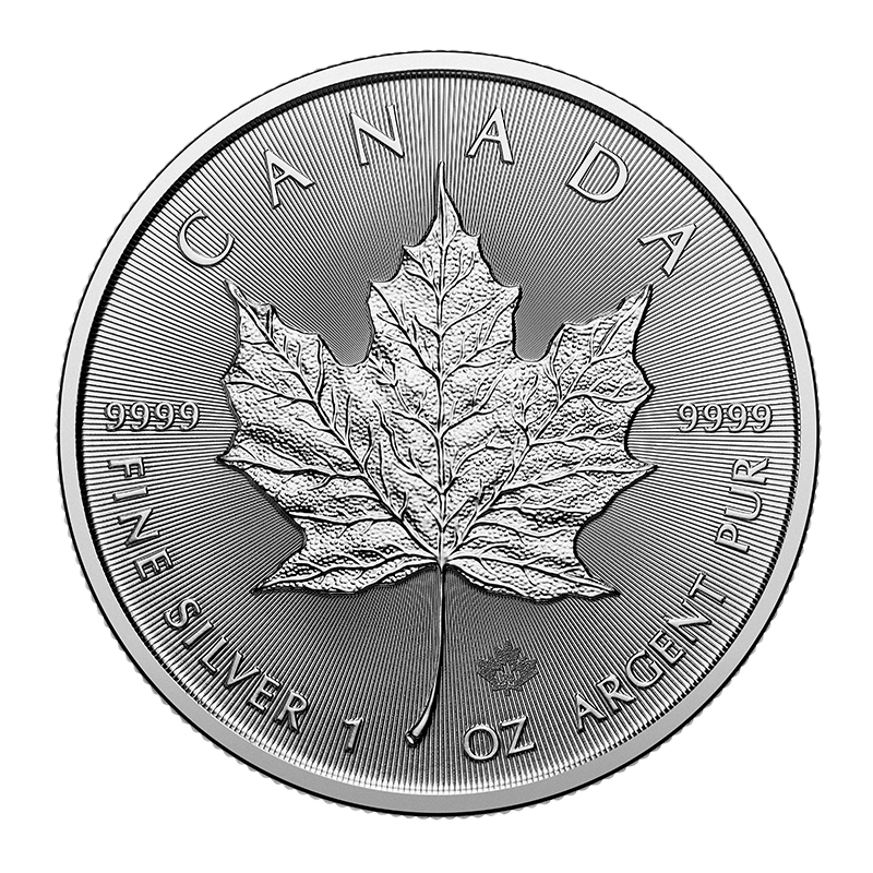 2024 Canadian Silver Maple Leaf 1 oz Coin - .9999 Fine Silver Bullion, Royal Canadian Mint