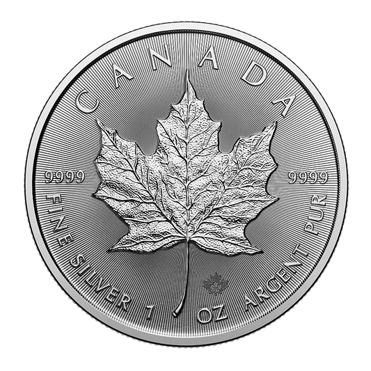 2024 Canadian Silver Maple Leaf 1 oz Coin - .9999 Fine Silver Bullion, Royal Canadian Mint