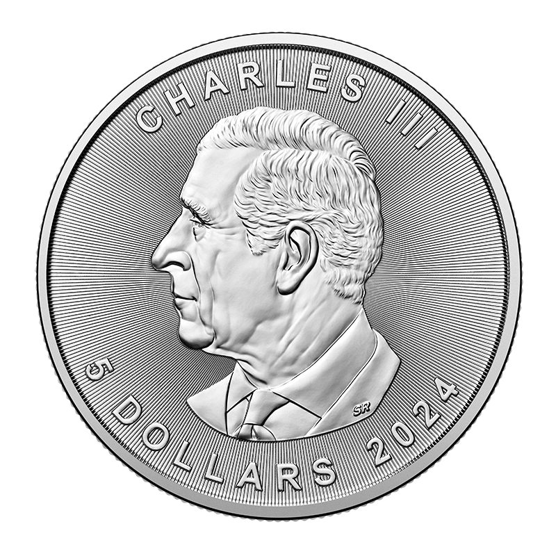 2024 Canadian Silver Maple Leaf 1 oz Coin - .9999 Fine Silver Bullion, Royal Canadian Mint