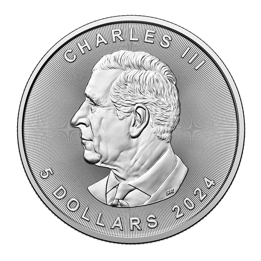 2024 Canadian Silver Maple Leaf 1 oz Coin - .9999 Fine Silver Bullion, Royal Canadian Mint